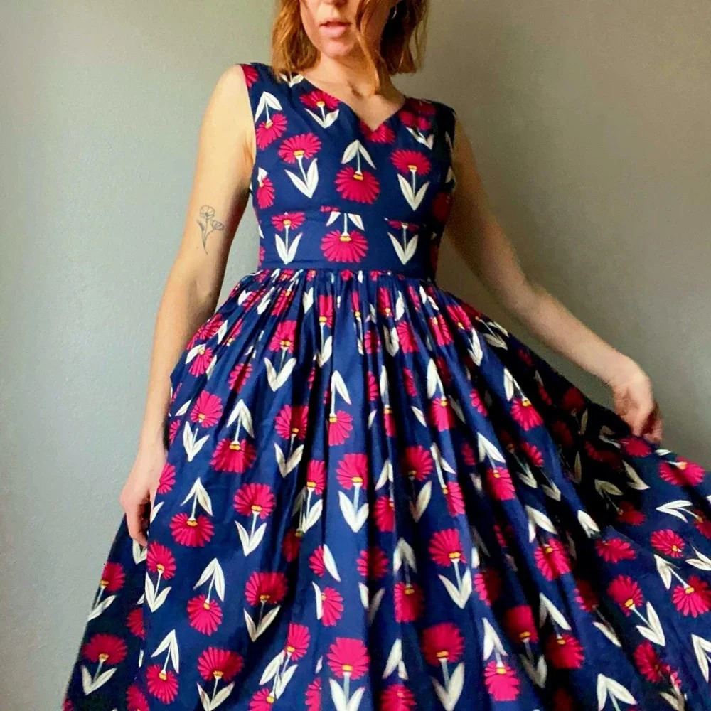 NWT Modcloth Fit and Flare Tulip Dress
